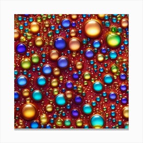 Water Bubbles full of color Canvas Print