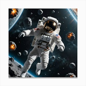 Astronaut Outer Space Canvas Print