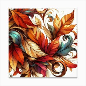 Autumn leaves swirling 7 Canvas Print