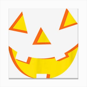 Halloween Jack O Lantern Pumpkin Face Canvas Print