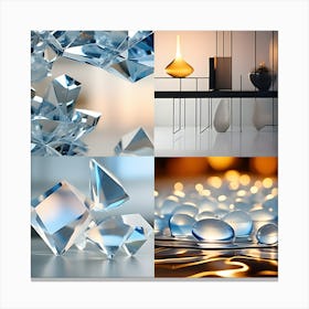 Collage Of Crystals Canvas Print