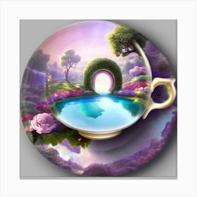 Tea Cup Painting Canvas Print