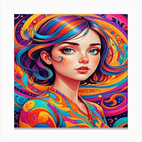 Psychedelic Girl Canvas Print