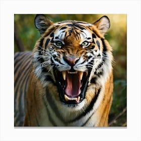 Tiger Roaring 1 Canvas Print