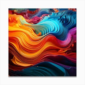 Firefly Flowing Signal Colors In A Vibrant 3d Abstract Design 26744 Canvas Print