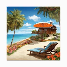 Beach House 6 Canvas Print