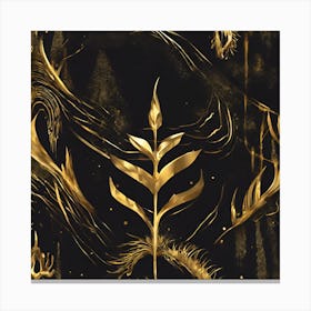 Golden Leaves Canvas Print