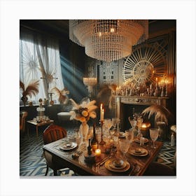 Great Gatsby Dining Room Canvas Print