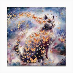 Butterfly Cat 4 Canvas Print