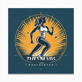 Firefly Fitness, Illustration, Logo, Background, Woman, Workout, Exercise, Gym, Health, Training, We (10) Canvas Print