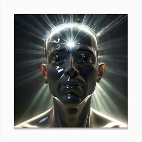 Man With A Glowing Head Canvas Print