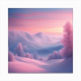 Snowy Landscape Canvas Print