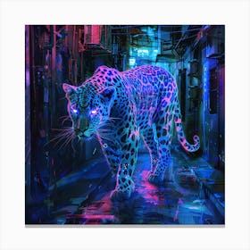 Neon Leopard Canvas Print