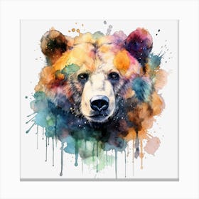 Watercolor Bear Canvas Print