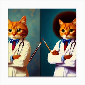 Doctor Cat 7 Canvas Print