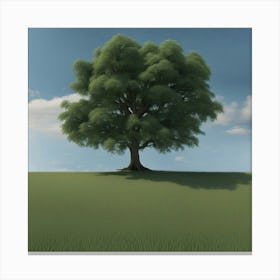 Tree In A Field Canvas Print