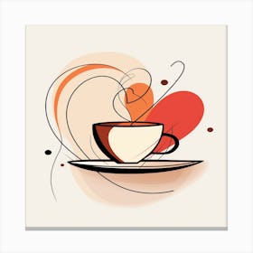 Coffee Love Illustration 1 Canvas Print