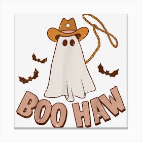 Boo Haw Cowboy Ghost Western Halloween Canvas Print