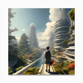 Futuristic Cityscape 231 Canvas Print