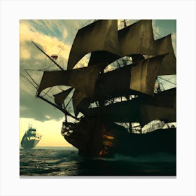 Battle on the seas Canvas Print