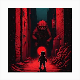 Boy In A Dark Alley Canvas Print