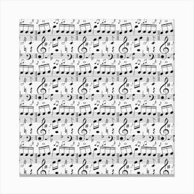 Sheet Music Song Pattern Canvas Print