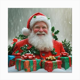 Santa Claus In The Snow 5 Canvas Print