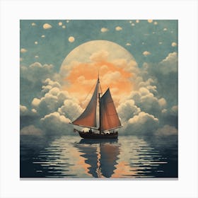 Sailboat In The Sky Canvas Print