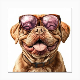 Dog In Sunglasses 4 Canvas Print