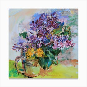 Lilas In A Vase Canvas Print