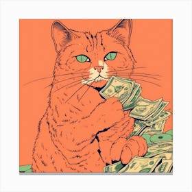 Money Cat 4 Canvas Print