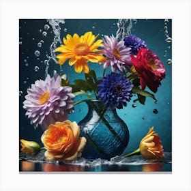 Flowers In A Vase 55 Canvas Print