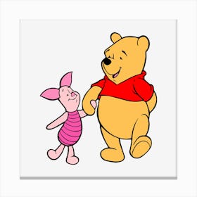 Winnie The Pooh And Piglet Canvas Print