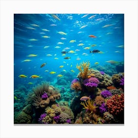 Coral Reef With Fishes 2 Canvas Print