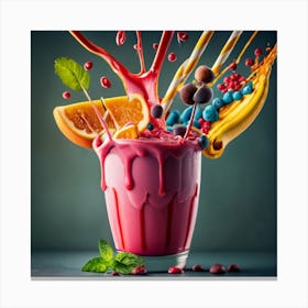 Smoothie Healthy And Vibrant Smoothie Capture (2) Canvas Print