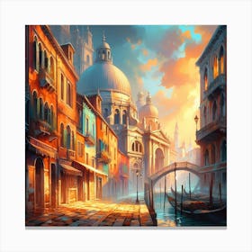 Venice Gondolas 1 Canvas Print