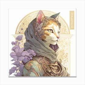 Cat In A Dress Canvas Print