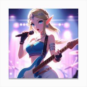 Zelda singing Canvas Print