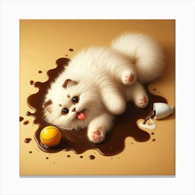 Coffee Cat 2 Canvas Print