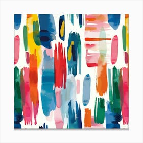 Watercolor Brushstrokes Canvas Print