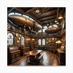 Steampunk Room Canvas Print