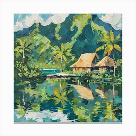 A Tahiti In French Polynesia Oil Painting Illust 1720357430 1 Canvas Print