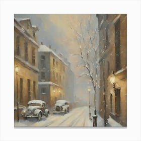 Paris In Winter Canvas Print