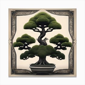 Symmetrical Gothic Bonsai 1 Canvas Print