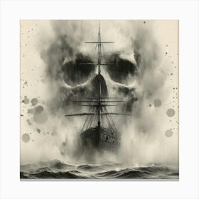 Skull Ship Canvas Print Canvas Print