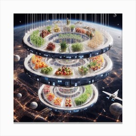 Futuristic Food Tower 1 Canvas Print