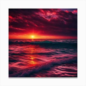 Sunset Over The Ocean 35 Canvas Print