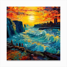 Sunset At The Cliffs 1 Canvas Print