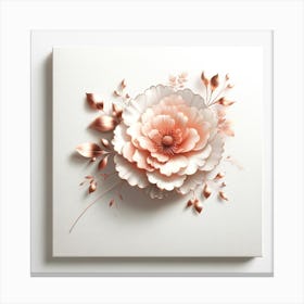 Pink Flower Wall Art Canvas Print