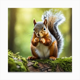 Squirrel In The Forest 292 Canvas Print
